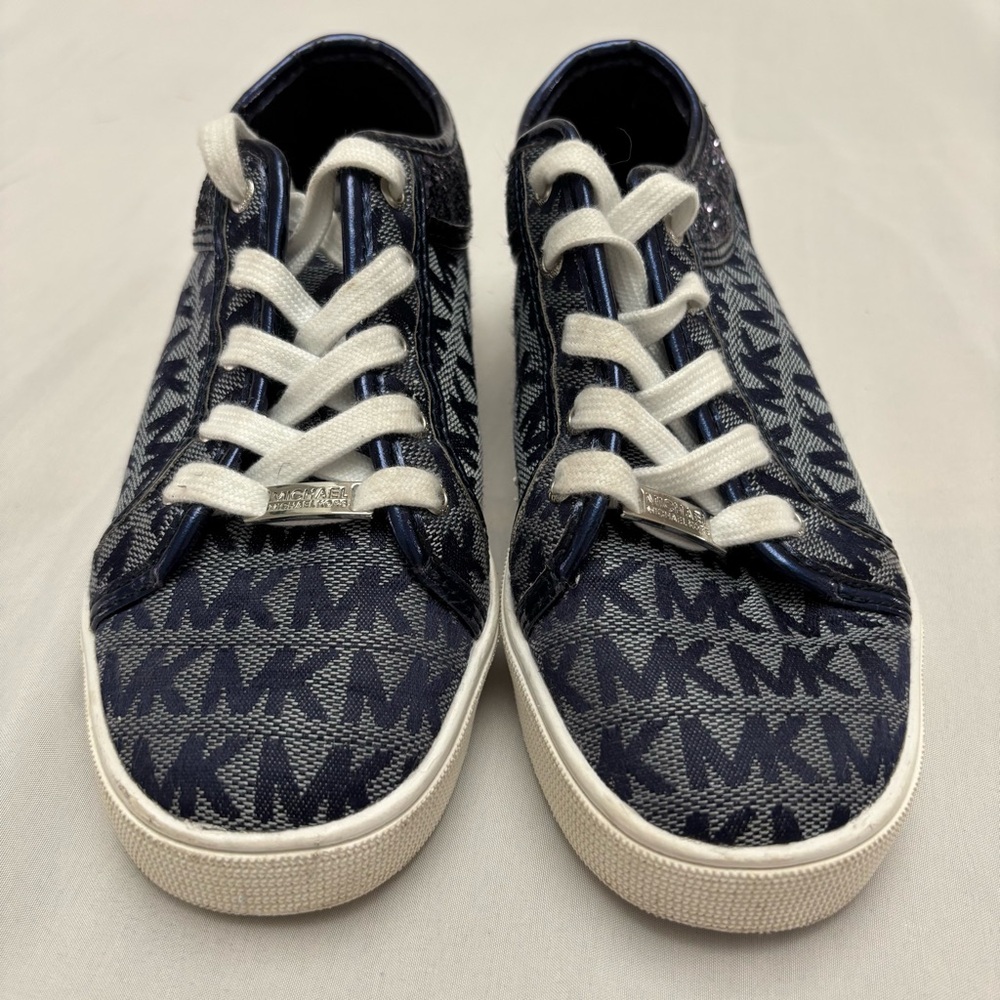 Michael Kors Girls Blue “Starla” Lace Up Sneakers